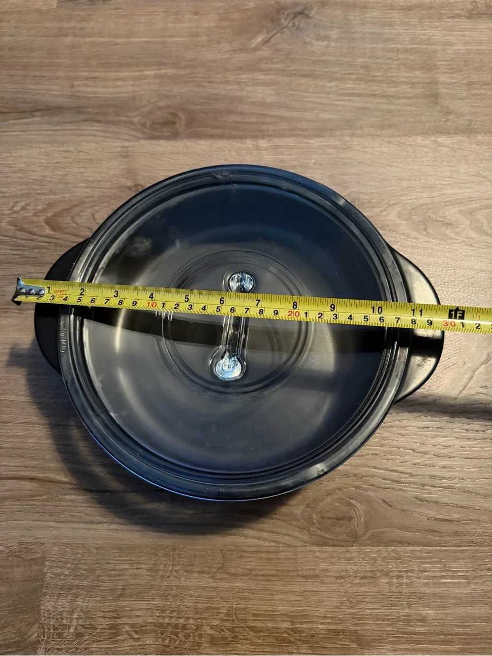 Pampered Chef Black Casserole with Clear Glass Lid